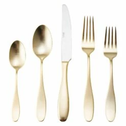 Hot Sale 🎁 Towle® Living Ashwell Gold Plated 20 Piece Flatware Set, Service for 4 👍