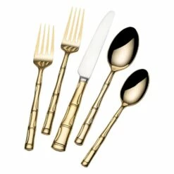 Discount 🥰 Wallace® Bamboo Gold 20 Piece Flatware Set, Service for 4 🛒