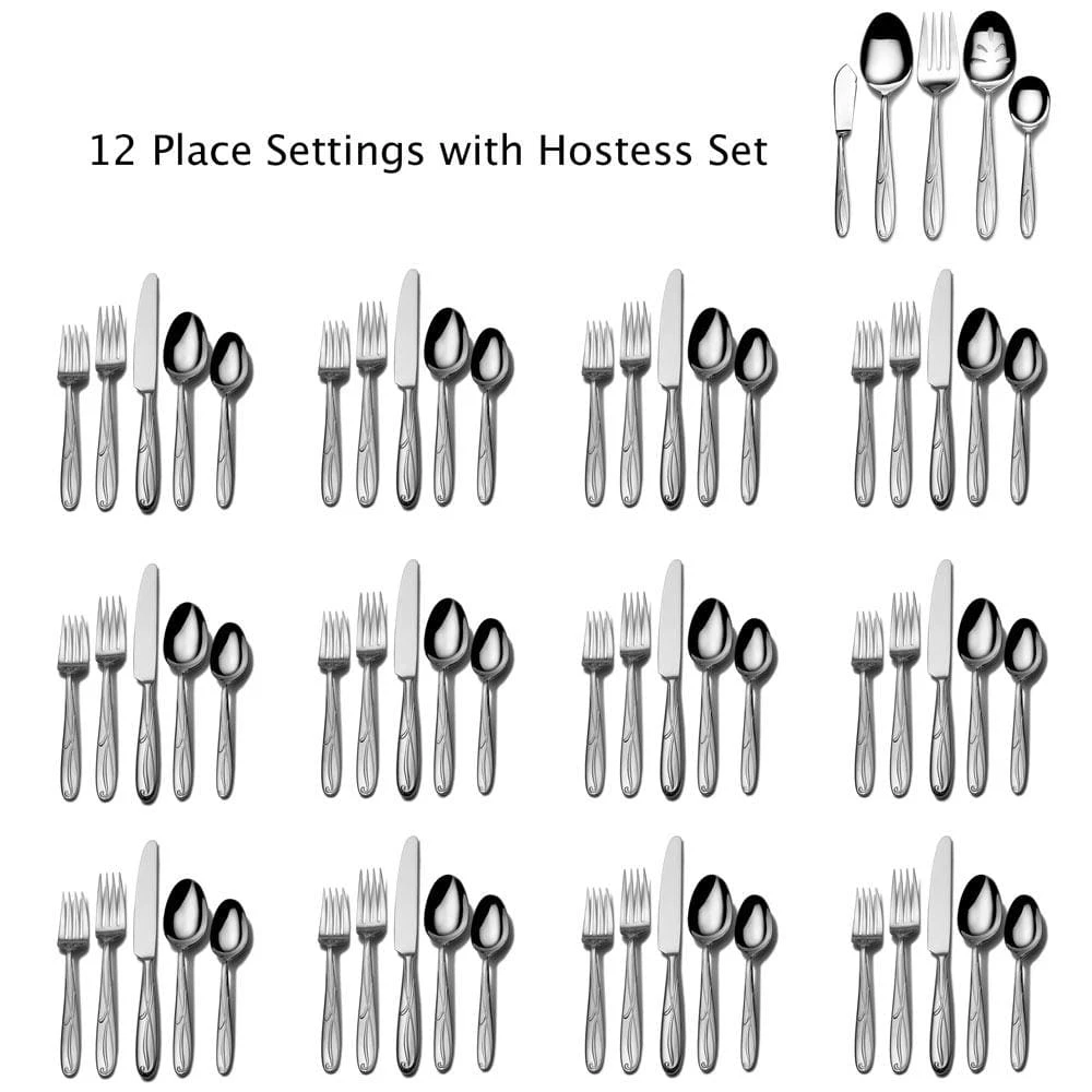 Best deal 🎁 Mikasa® Cocoa Blossom 65 Piece Flatware Set, Service for 12 🎁 - Image 3