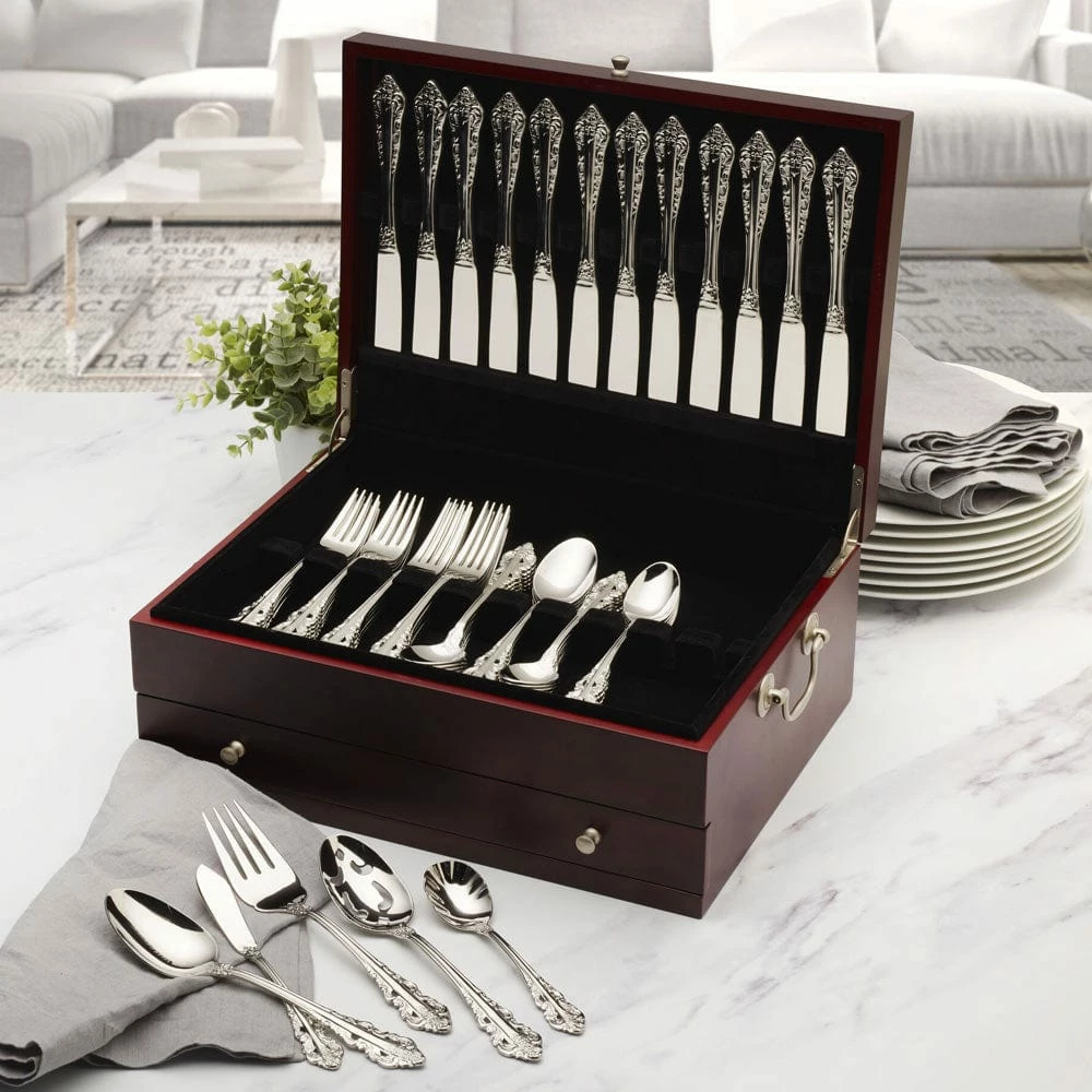 Budget ✔️ Wallace® Dark Walnut Single Drawer Flatware Chest 😍 - Image 2