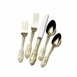 Best Sale ✨ Wallace® Duchess Gold Plated 65 Piece Flatware Set 🧨