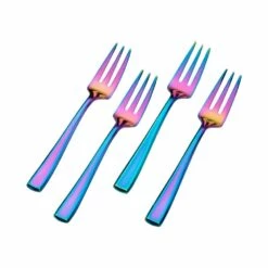 Promo 🛒 Towle® Living Forged Rainbow Dream Set of 4 Appetizer Forks 🤩
