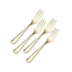 Buy 💯 Gourmet Basics® Halston Gold Plated Set of 4 Appetizer Forks 🌟