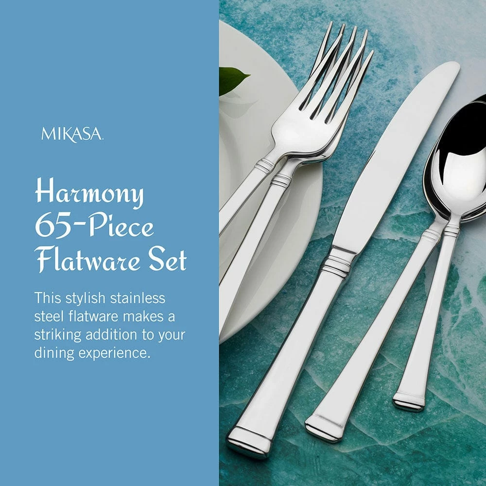 Cheapest 😉 Mikasa® Harmony 65 Piece Flatware Set, Service for 12 ✔️ - Image 6