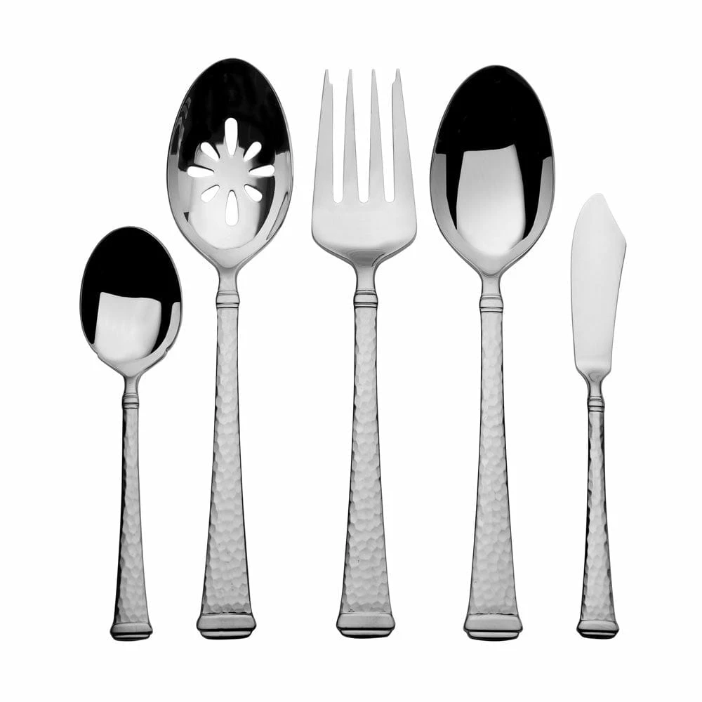 Best Sale 🎁 Mikasa® Harmony 🔨 Hammered 65 Piece Flatware Set, Service for 12 ⌛ - Image 4