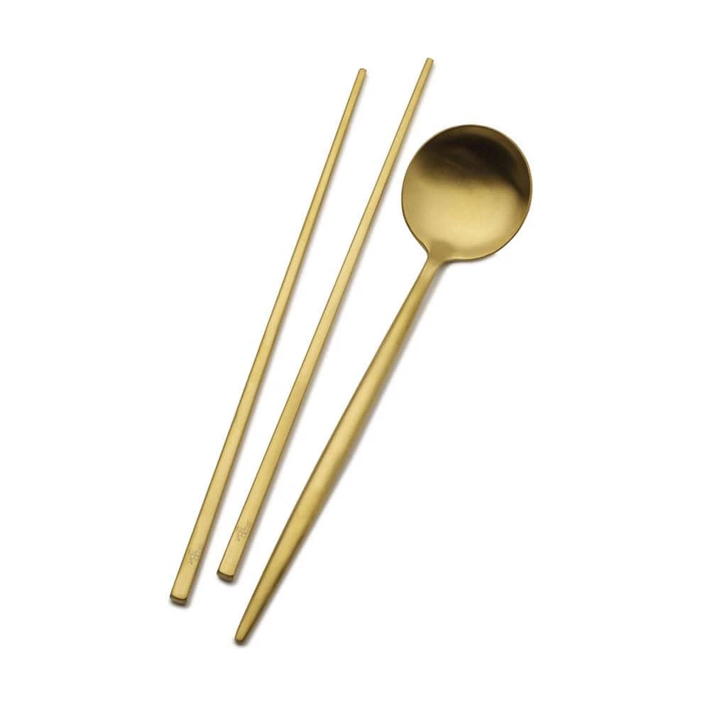Cheapest 🤩 Studio Nova Gold Chopsticks and Spoon Set ✨