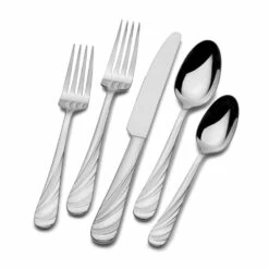Wholesale 👍 Mikasa® Swirl 20 Piece Flatware Set, Service for 4 😍