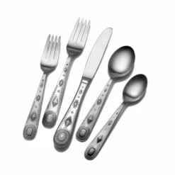 Wholesale 🎁 Wallace® Taos 45 Piece Flatware Set, Service for 8 😀