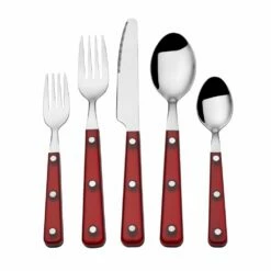 Best Pirce ⌛ Mikasa® Translucent Red 20 Piece Flatware Set, Service for 4 🔥