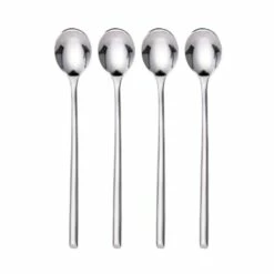 New 😉 Towle® Living Wave Set of 4 Beverage Spoons 🧨