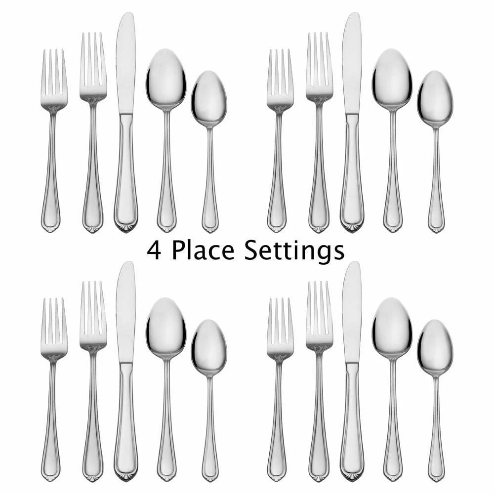 Brand new ❤️ Gourmet Basics® Yvonne 20 Piece Flatware Set, Service for 4 🛒 - Image 3